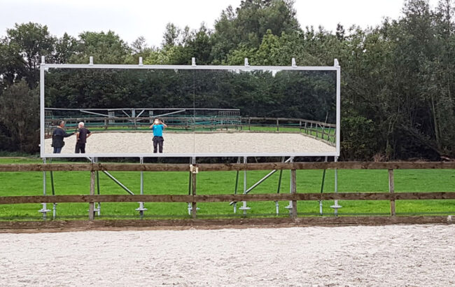 dressuurspiegels op maat voor buiten